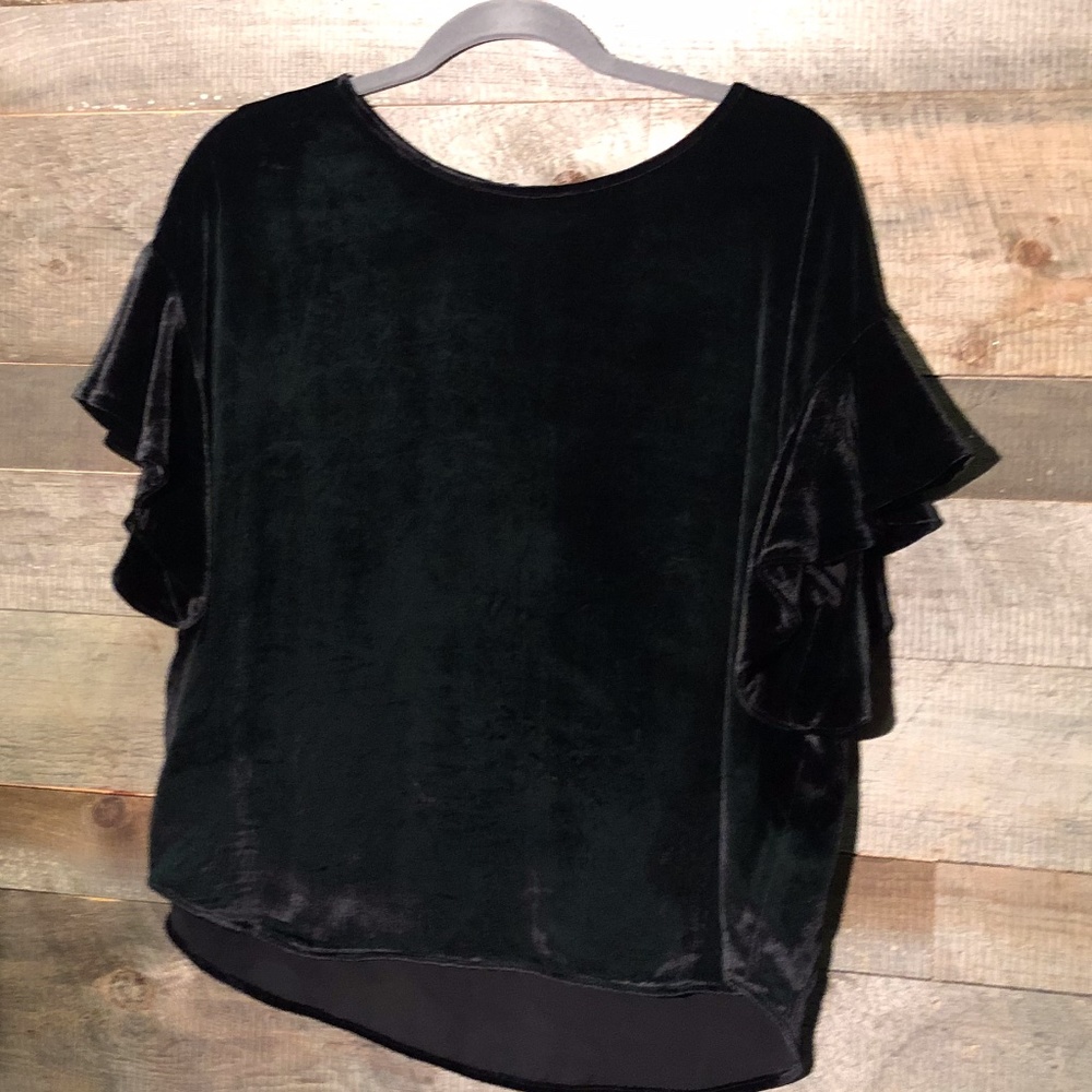 AG ADRIANO GOLDSCHMIED | Clara Black Velvet Top